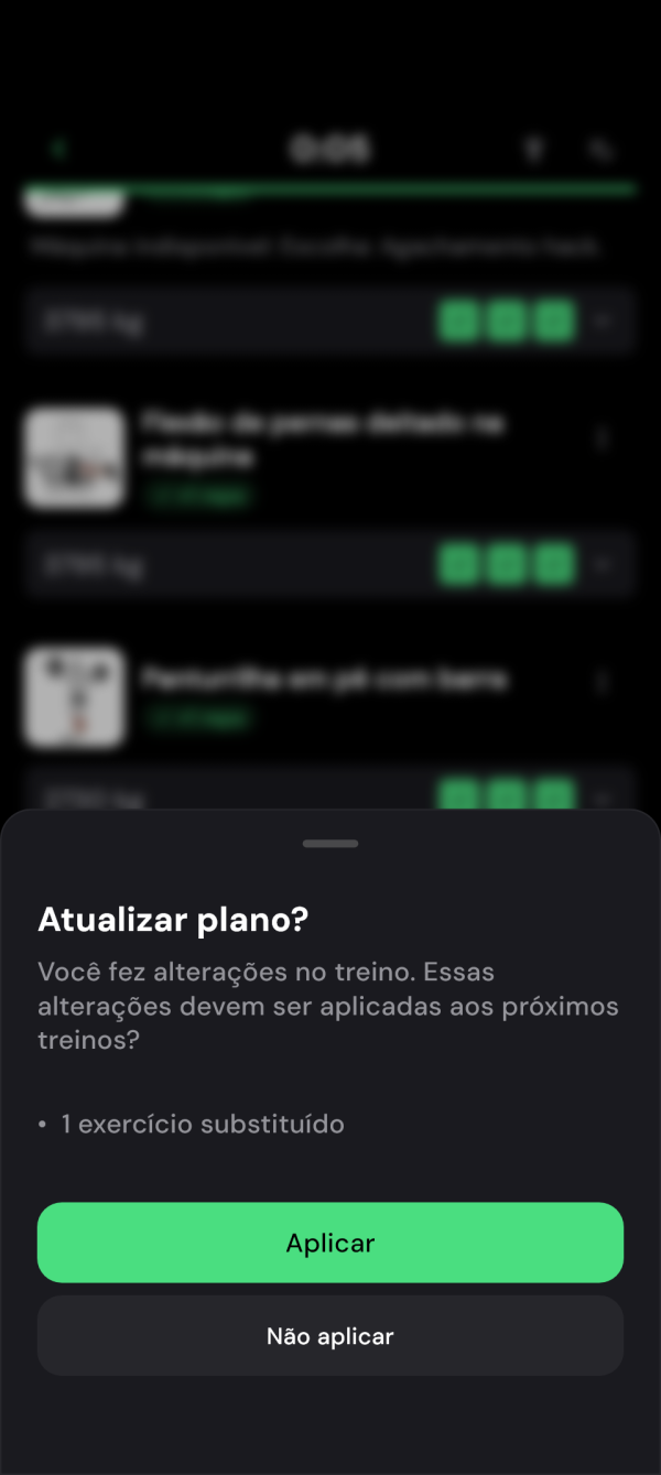 Diálogo para aplicar a mudança ao plano