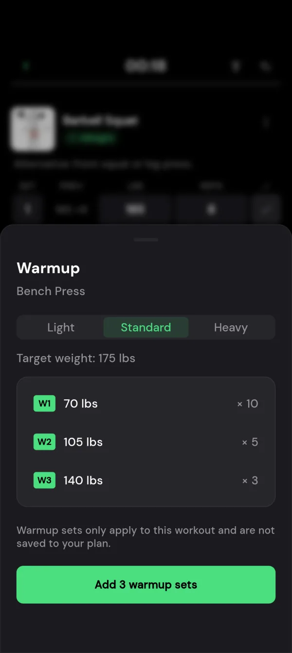 Smart Warm-Up