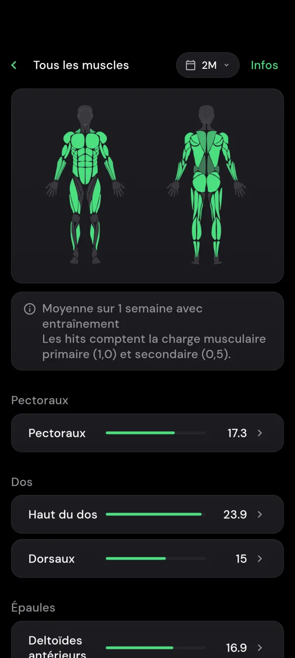 Carte musculaire