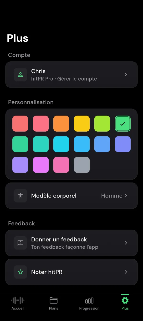 Couleurs d'accentuation